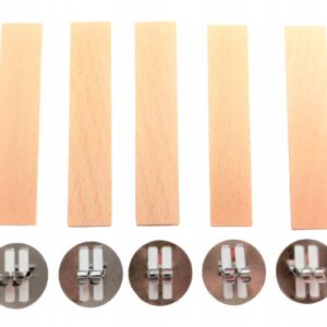 Knot drewniany z blaszką cienki 80 x 14 x 0,6 mm x 5 sztuk