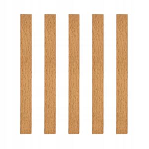 Knot drewniany cienki knoty drewniane do świec 150 x 14 x 0,6 mm x 5 szt