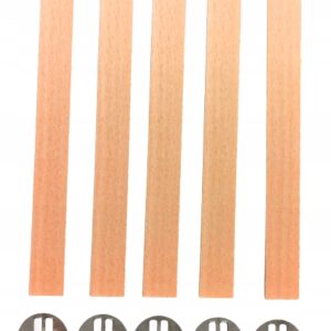 Knot drewniany z blaszką knoty drewniane 150 x 15 x 1 mm x 5 sztuk
